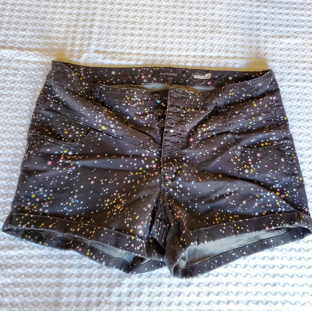 Blackheart High Rise Shorts Pastel Stars 16